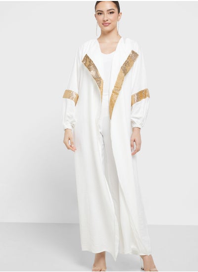 Buy Shimmer Trim Abaya in Saudi Arabia