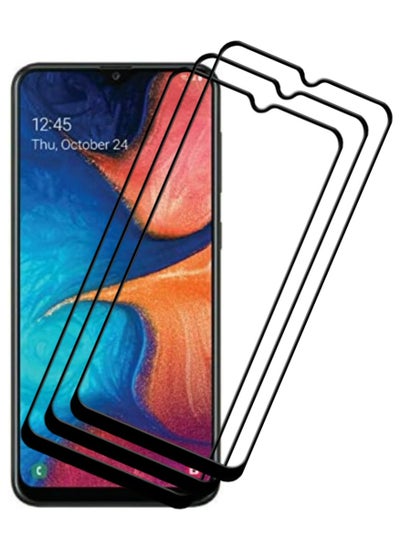 اشتري 3 Pieces Antistatic ESD Dustproof Premium Quality High Definition Tempered Glass Screen Protector Designed For Samsung Galaxy A20 في الامارات