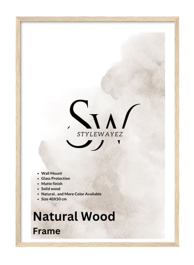 اشتري Wall Modern Wood Picture Frames 40x50 cm - Wooden Color في مصر