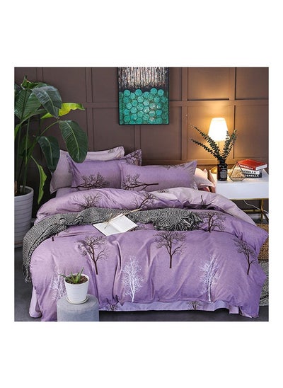 Buy 4-Piece Floral Design Bedding Set Cotton Multicolour Queen in Saudi Arabia