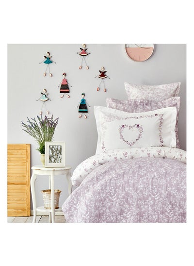 Buy Home Birdy Lilac 100% Cotton Single Young Duvet Cover Set in UAE