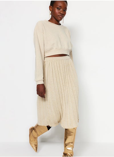 اشتري Stone Glitter Pleated Knitwear Skirt TWOAW24ET00000 في مصر