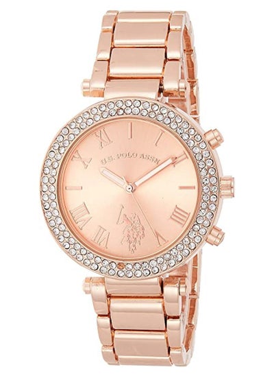 اشتري U.S. Polo Assn. USC40170 Women Quartz Rose Gold-Toned Dress Watch في الامارات