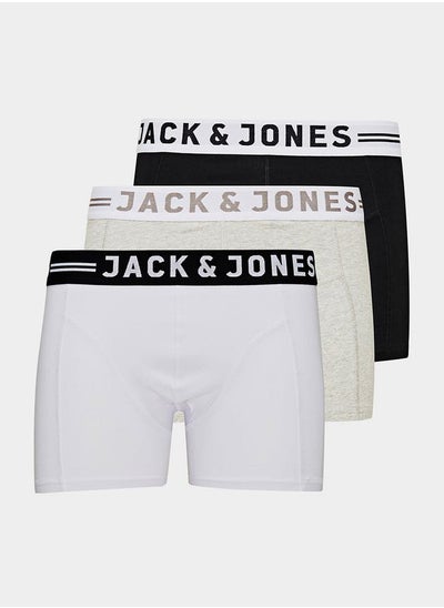 Buy Pack of 3 - Printed Elastic Waistband Trunks in Saudi Arabia