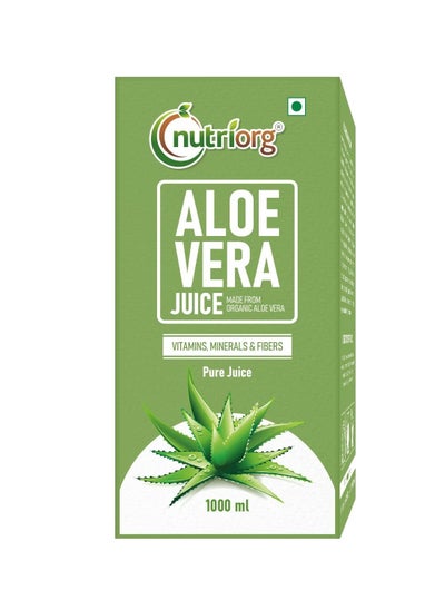 Buy Nutriorg Aloe Vera Juice 1000ML, Suitable For Healthy Hair and Skin, Detox Juice in UAE