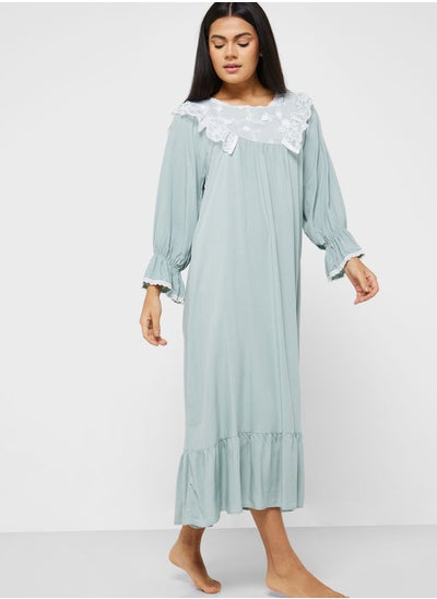 Buy Nightdress With Lace Trim in Saudi Arabia