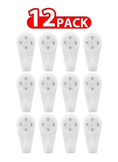 Buy 12 Pack For Concrete Wall Hanging Hooks with Invisible Nails Large in UAE