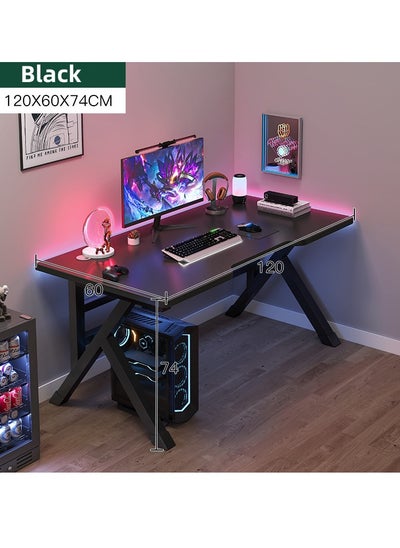 Buy Gaming Table,Gaming Desk,Ergonomic PC Desktop Computer Desk,Home Office Desk,Versatile Gaming and Study Solution for Modern Homes,Ideal for Students and Gamers, Spacious and Functional （Black, 120x75x60） in Saudi Arabia