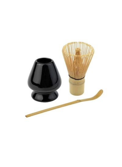 اشتري 3-Piece Matcha Stirrer Set Traditional Handmade Matcha Tea Tool Accessories Matcha Blender, Blender, Tea Spoon في السعودية