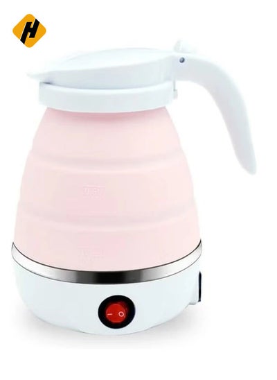 اشتري سفر قابلة للطي السيليكون Mini Electric Kettle التخزين القابل للتوسيع ملائم وقابلة للطي للسفر - سيليكون درجة الطعام (الوردي) في الامارات