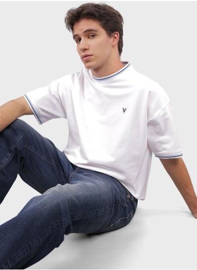 Buy Crew Neck Logo Detail T-Shirt in UAE