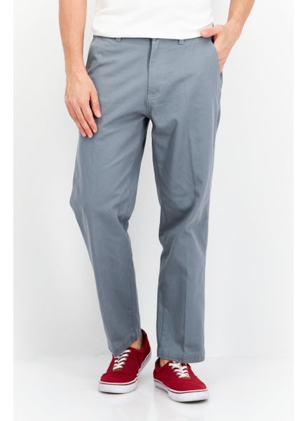 Buy Men Regular Fit Plain Jogger Pants, Slate Grey in Saudi Arabia