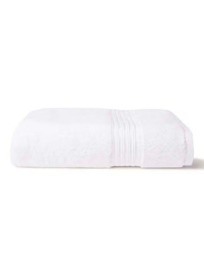 Buy White Bath Towel 100% Cotton -75x145 cm Premiun Look -Luxury Feel Extremely Absorbent in UAE