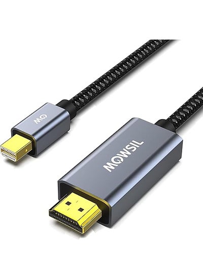 Buy Mowsil Mini DisplayPort to HDMI Cable 2Mtr, 4K@60Hz 3D Effect, Triple Shielding, Multi Screen Expansion, HD Video Conversion Chip for MacBook Pro, MacBook Pro/Air Ultra HD (Mini DP to HDMI) in UAE