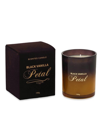 Buy Petal Black Vanilla Candle, White - 198g in UAE