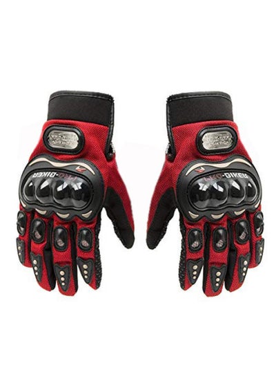 اشتري Full Finger Gloves for Bikers (Red, L) في الامارات