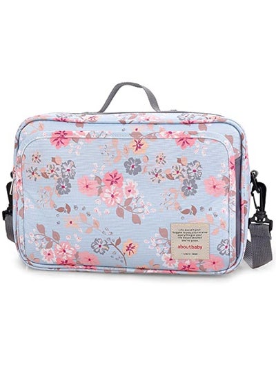 Buy Baby Diaper Changing Clutch Kit-Floral Grey in UAE