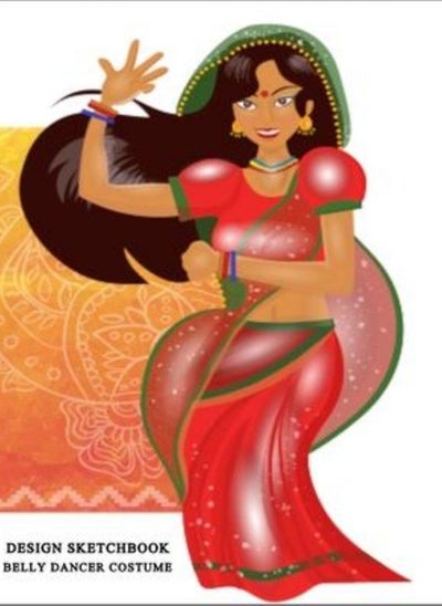 اشتري Belly Dancer Costume Design Sketchbook: Drawing Book with Figure Templates to Plan Individual and Da في الامارات