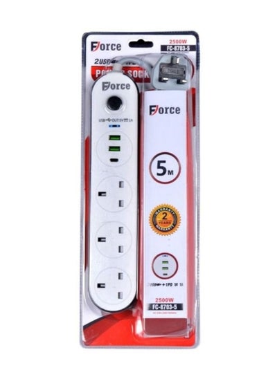 Buy Electrical connection with several strong and durable outlets, 5 meters long in Saudi Arabia