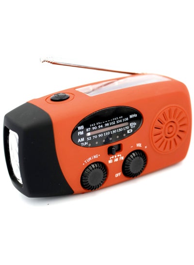 اشتري Multifunction Solar Emergency Radio AM FM WB Orange American Edition في الامارات