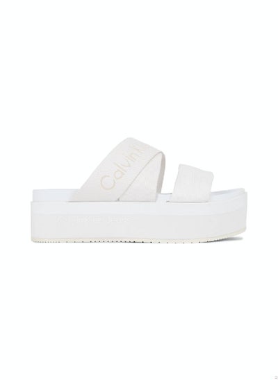 Buy Women's Platform Sandals -  recycled polyester webbing upper , Off White in Saudi Arabia