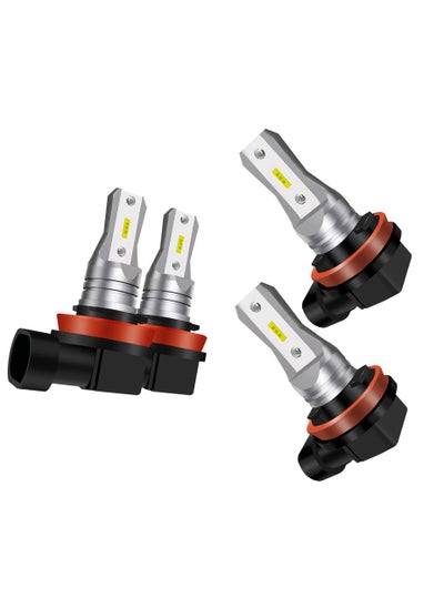 Buy Automotive LED Fog Lights, Enhance Visibility with 2-Pack Amber H11 LED Fog Light Bulbs - Super Bright 3800LM, AC/DC 12-24V, Non-Polarity, Ideal for Cars and Trucks (H8/H11 Yellow Light) in UAE