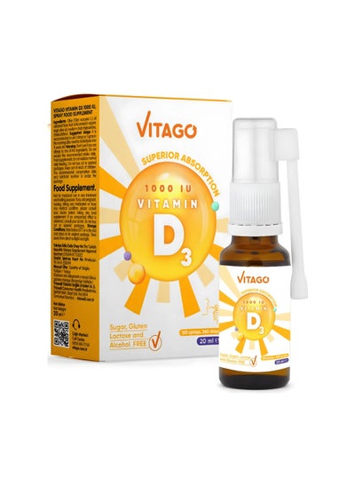 اشتري Vitago Vitamin D3 1000 IU Drops 20ml في الامارات