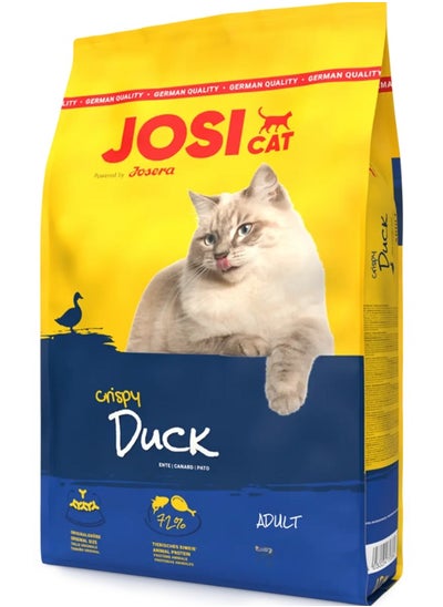 Buy Cat Adult Dry Food With Crispy Duck Flavor 18KG in Saudi Arabia