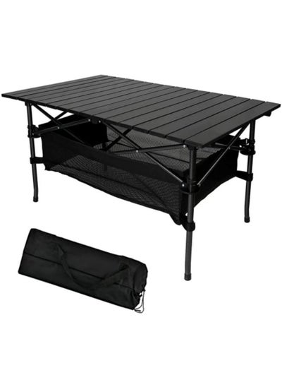 Buy Large Foldable Table,Portable Camping Table,Picnic Table,Backpacking Table with Storage Waterproof Pocket,120 * 65 * 50cm in Saudi Arabia