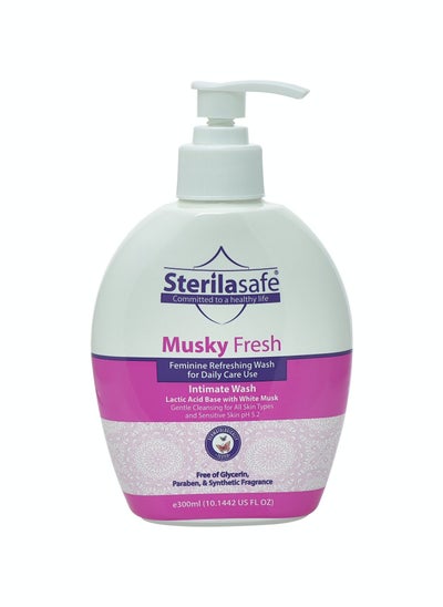 Buy Musky Fresh Feminine Wash, White Musk, 300 ML in UAE