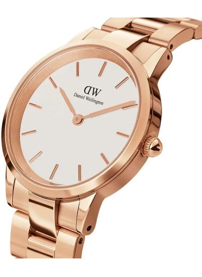 Buy Daniel Wellington Iconic Link White Watches for Women with Gold Stainless Steel Strap - 32mm in Saudi Arabia