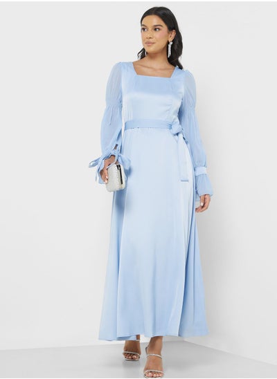 Buy Ruched Puff Sleeve Detailed Dress in UAE