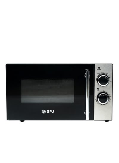 Buy SPJ Microwave Oven 20L, 700W With 6 Power Levels, Child-Safety-Lock, Defrost Function, 30 Minutes Timer, Express Cook, Best for Home & Office, BLACK, MWBLU-20L002 in UAE