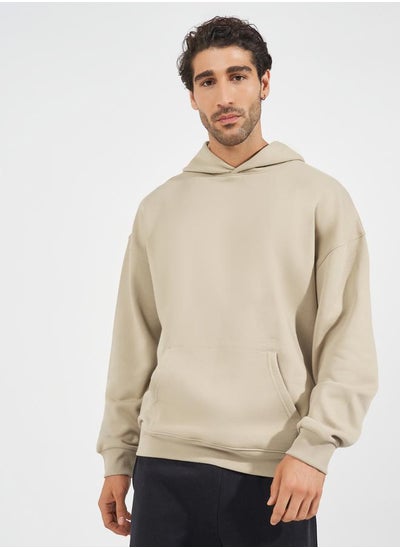 Buy Oversized Fleece Kangaroo Pocket Heavyweight Hoodie in Saudi Arabia