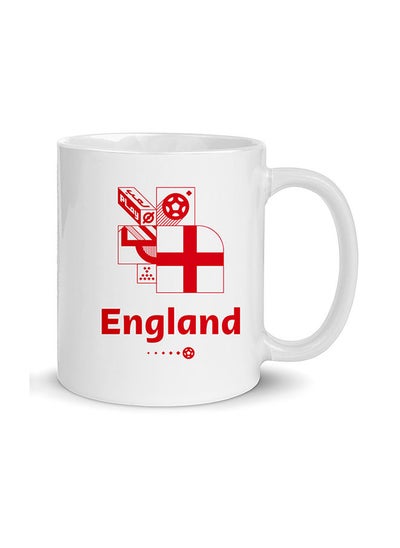 Buy Football World Cup 2022 Printed Ceramic Mug 450 Ml in UAE