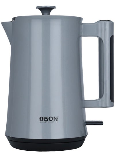 Buy Edison electric kettle, gray, 1.7 liters, 2150 watts in Saudi Arabia