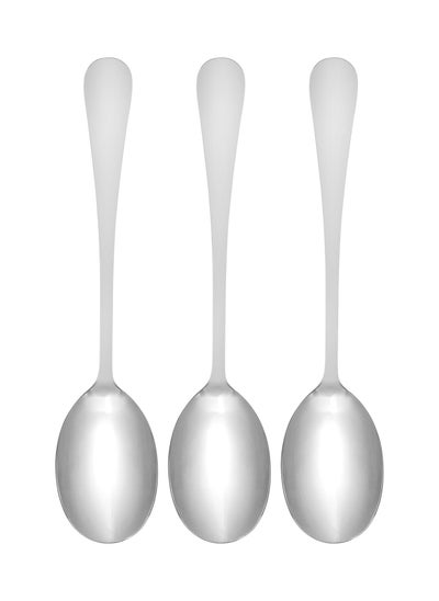 اشتري 3-Piece Serving Spoon 21cm Cutlery Set Stainless Steel, Flavia Series في الامارات