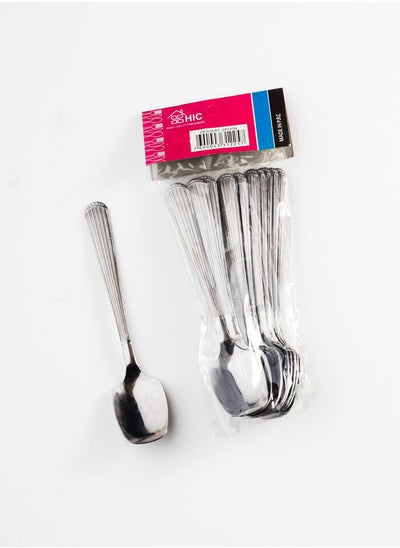 Buy Steel Ice Cream Spoons 12 Pieces in Saudi Arabia