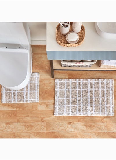 Buy Milton Mora 2-Piece Cotton Bath Mat Set 80x50 cm in UAE