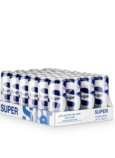 Buy Super Tutti Frutti Carbonated Drink pack of 250ml x 24 in UAE