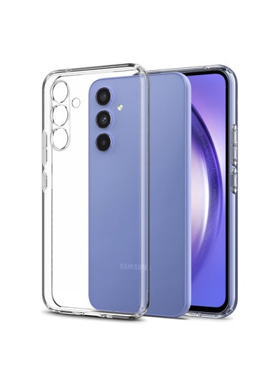 اشتري Samsung Galaxy A54 TPU Soft Corner Ultra Slim Clear Case Shockproof Anti Fingerprint Transparent Protective Back Cover في السعودية