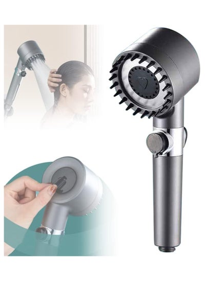 Buy 3 Modes Shower Head High Pressure Handheld Showerhead High Pressure Shower Head, Water Saving Filtered Shower Head with Filter Full Body Covering Powerful Rainwater Hard Water Softener in Saudi Arabia