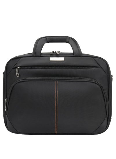 Buy Laptop Bag, Premium 15.6" Business Briefcase With Multiple Compartments, Padded Shoulder Strap, And Water-Resistant Material, Black in UAE