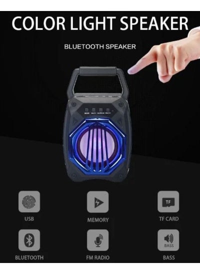 Buy Portable Bluetooth Speaker, FM Radio, SD Card, USB Port, Plays MP3 Files KW-52204 in Saudi Arabia