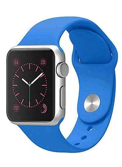 Buy Apple Watch Band49mm 45mm 44mm 42mm Silicone Sport Strap Replacement Band - Blue in Egypt