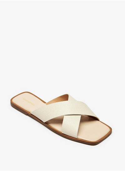 اشتري Textured Slip On Sandals في السعودية