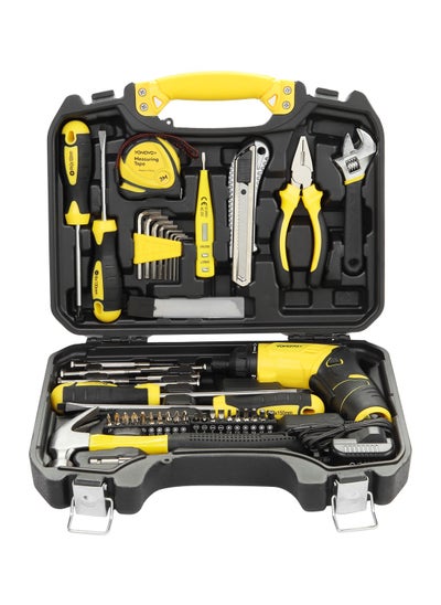 Buy 58-Piece Tool Set with Professional Cordless Screwdriver 3.6V Lithium-Ion Battery in Saudi Arabia