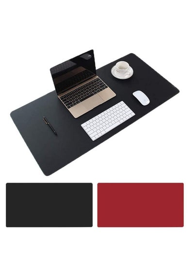 Buy Desk Mat, PU Leather Desk Pad, 800 x 400 x 2 mm Multifunctional Dual-Sided Ultra Thin Waterproof Mouse Pad Desk Writing Mat for Office and Home in UAE