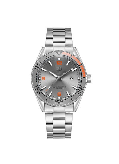 Buy Kenneth Scott Men's Silver Dial Analog Watch - K23024-SBSS in UAE