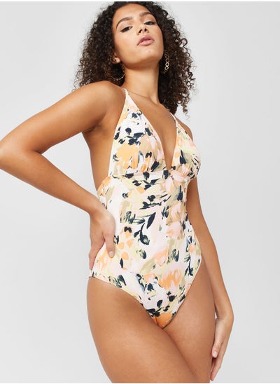 Buy Strappy Printed Swimsuit in UAE